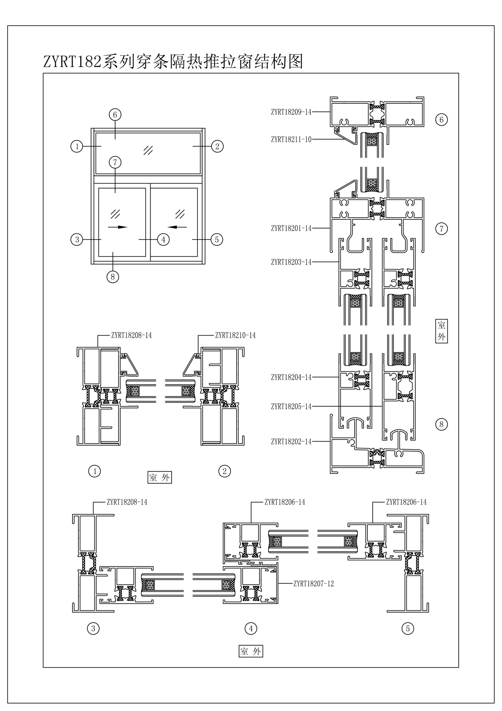 ZYRT182系列穿條隔熱推拉窗